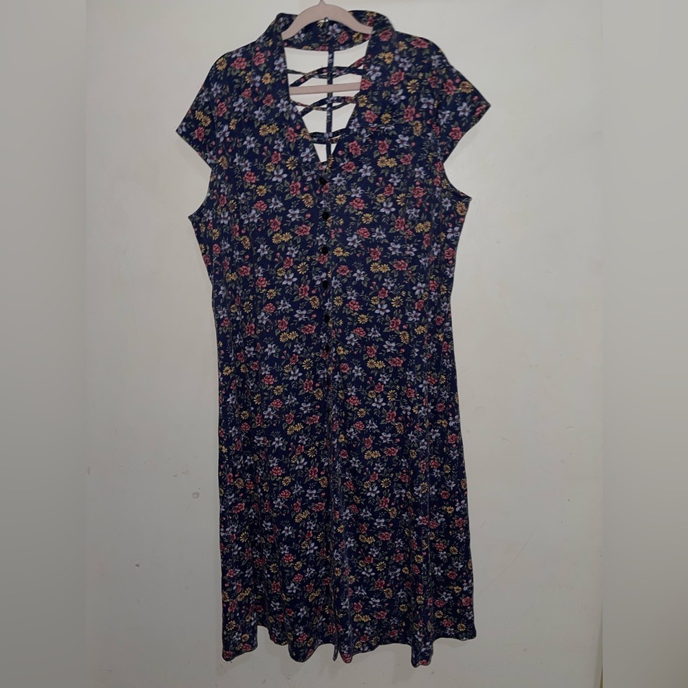 Vintage Plus size Bodycon Boho Floral Dress